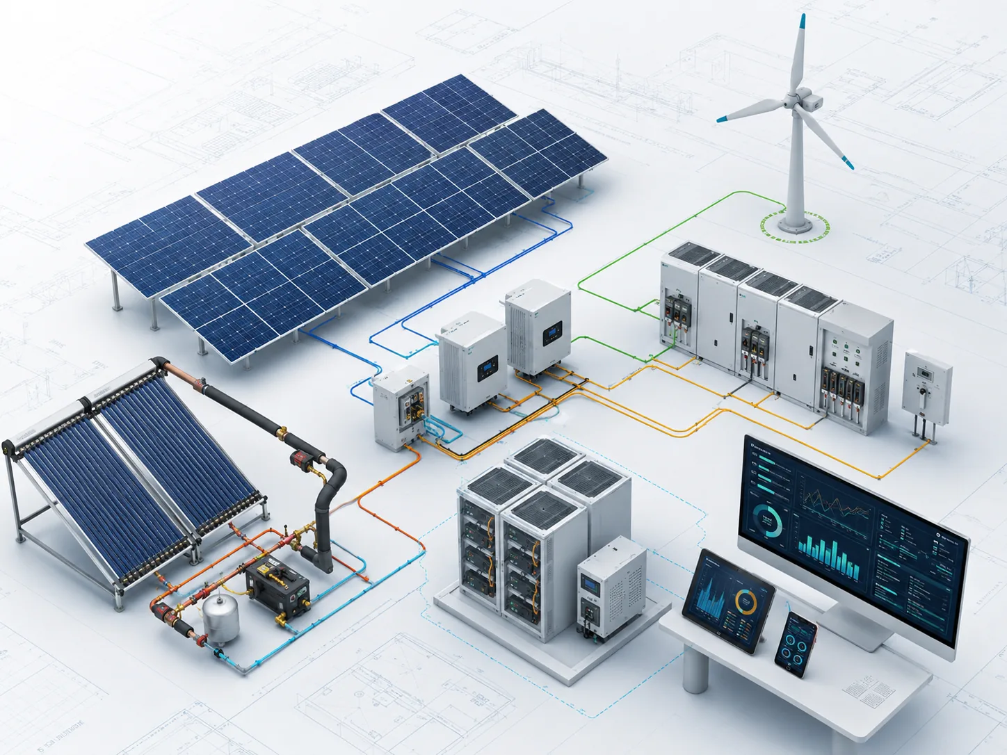 Énergies renouvelables photovoltaïque solaire et éolien TEEMLAN